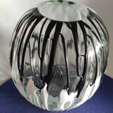 Glass spherical vase and glass paste circa 1970