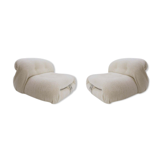 Pair of "Soriana" armchairs by Afra & Tobia Scarpa for Cassina 1970