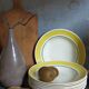 Nine plates faience of gien creation primefleur service caroline vintage