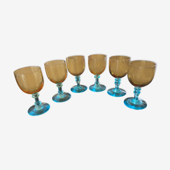 6 port glasses in Portieux crystal