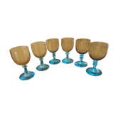 6 port glasses in Portieux crystal
