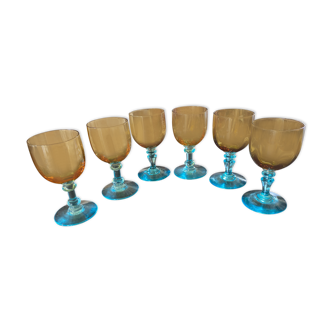 6 port glasses in Portieux crystal