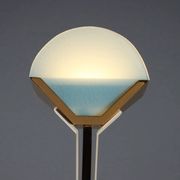 Vintage aluminium and glass floor lamp, Italian design, 1980s.