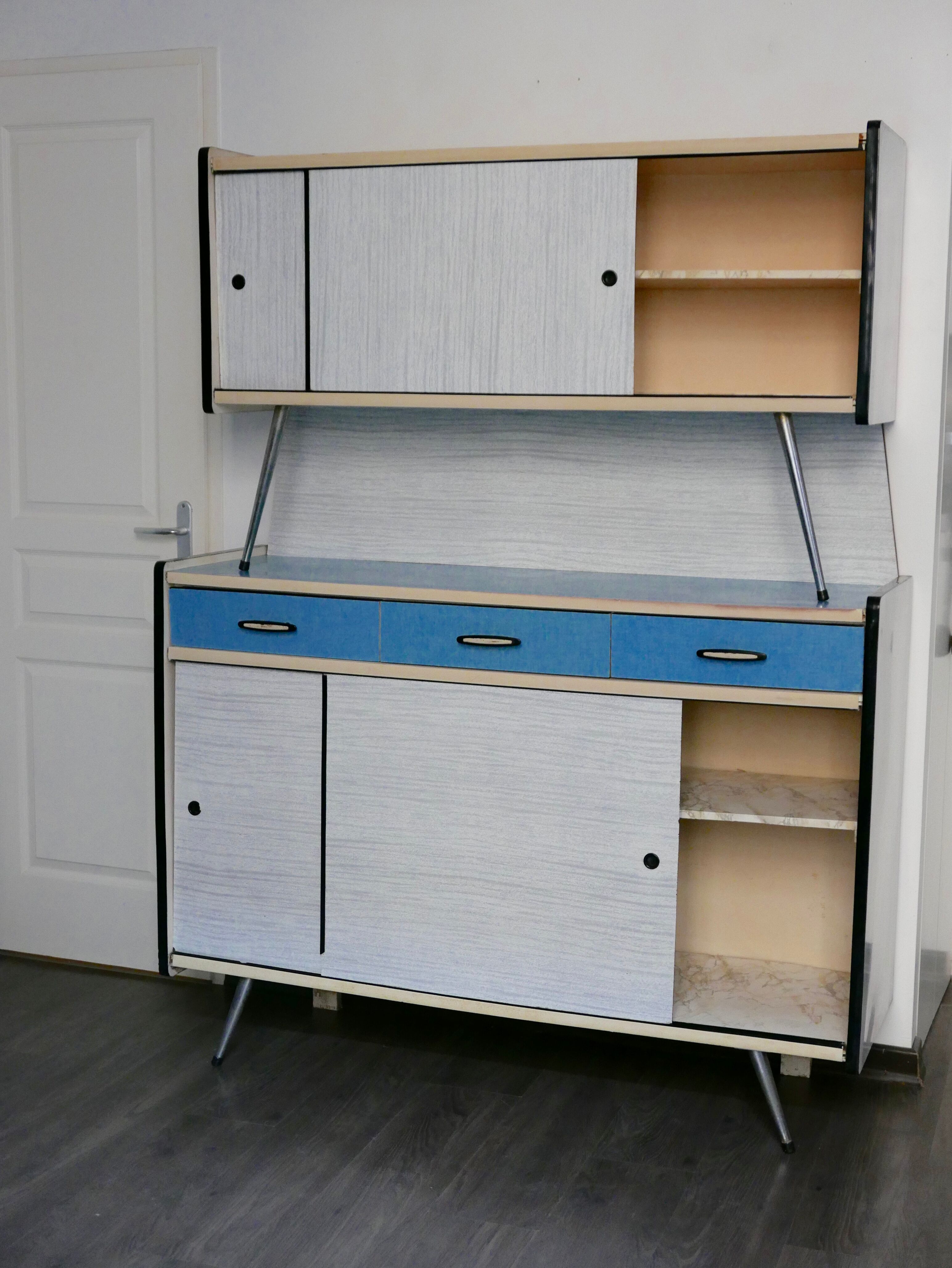 Two-color formica buffet