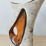 Vintage vase enamels of flowers signed Tess