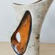 Vintage vase enamels of flowers signed Tess