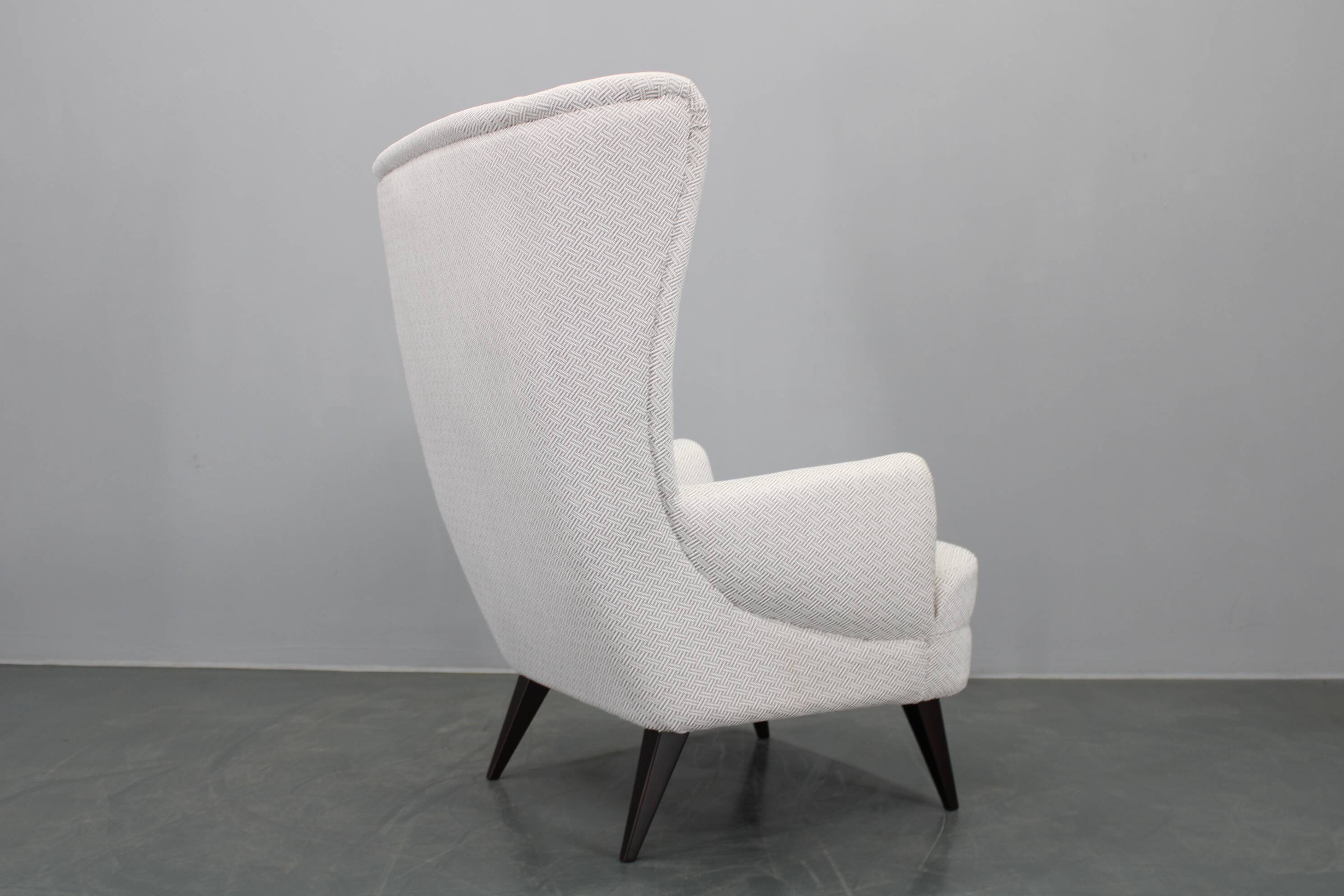 1960s Restored Wingback Chair, Czechoslovakia