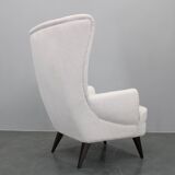 1960s Restored Wingback Chair, Czechoslovakia