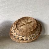 Set of 3 woven wicker baskets
