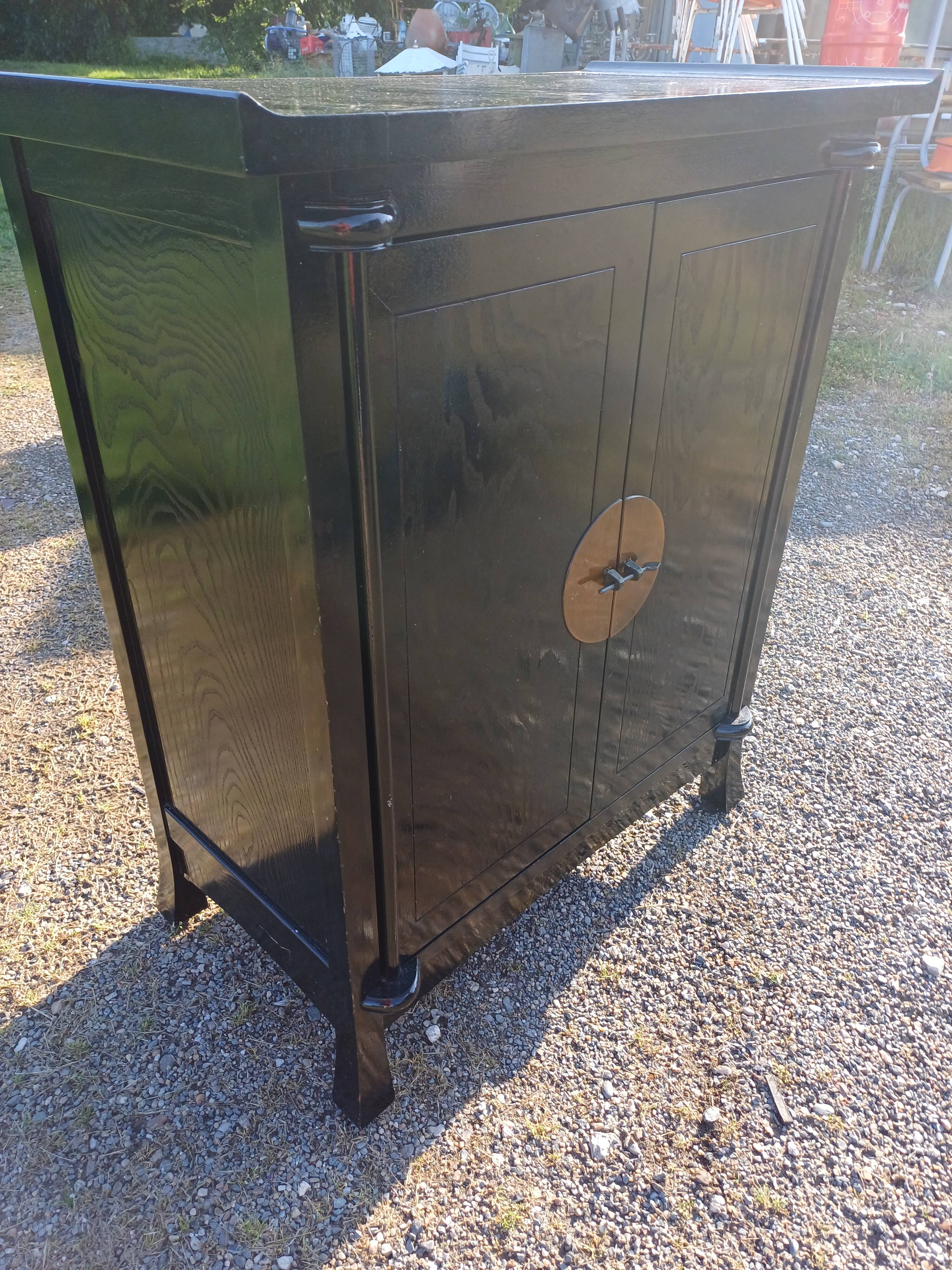 Asian blackened wood furniture