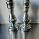 Pair of vintage mercury glass candleholders