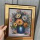 Old oil painting / Bouquet of flowers