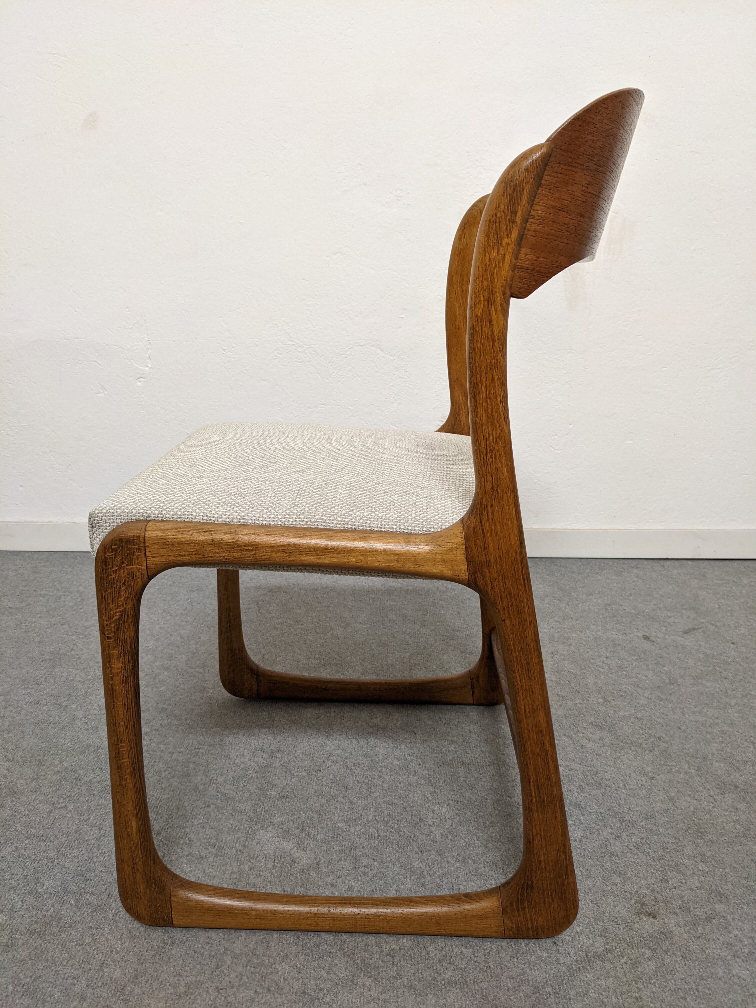 Set of 6 Baumann sleigh chairs from the 60s/70s