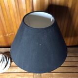 Old gilt bronze lamp + vintage black lampshade