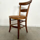Lot de 6 chaises de ferme rustique début XX eme en bois / bistrot