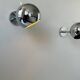 Pair of vintage chrome wall lights, adjustable, France 1960