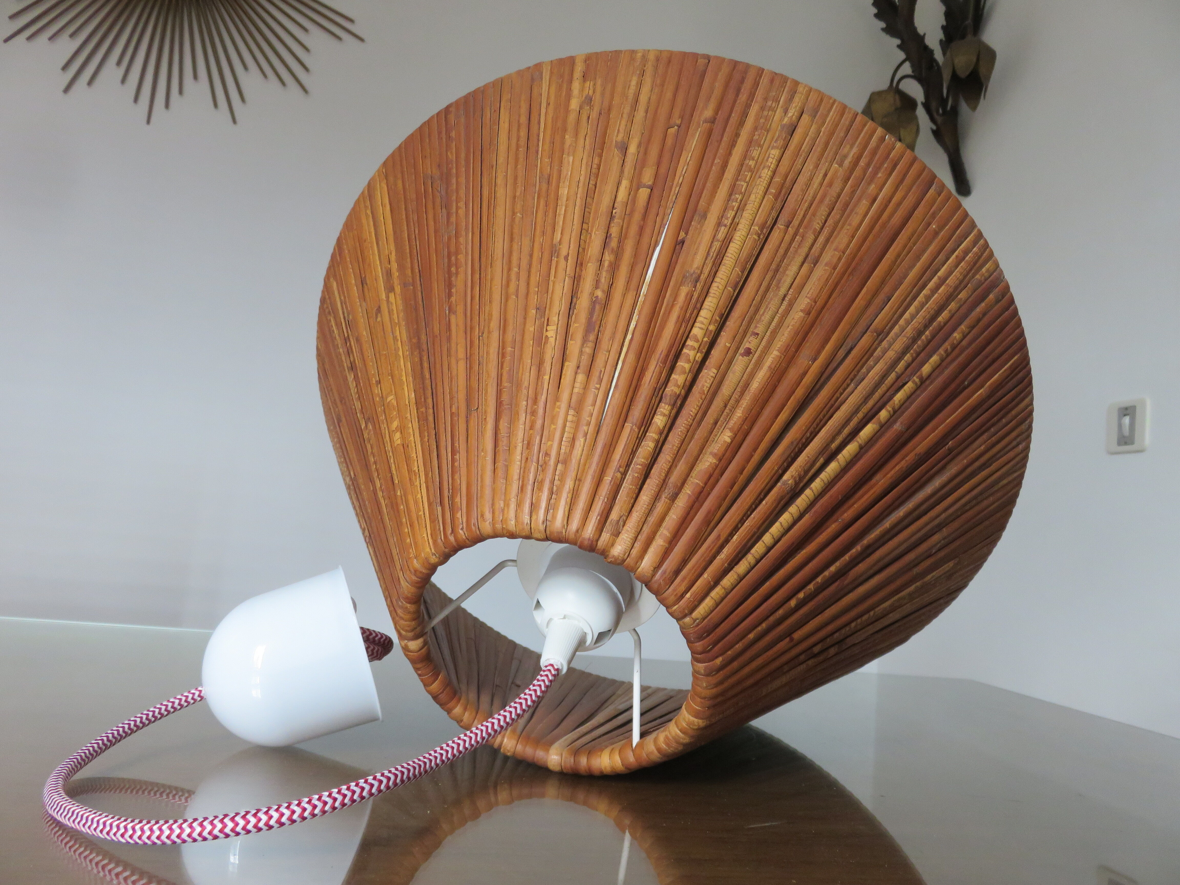 Suspension in rattan bamboo 60 years 70
