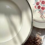 6 Mismatched Vintage Plates with Floral Pattern