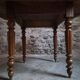 French antique round dining table in walnut, circa 1880–1900.