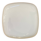 Square white opaline glass wall/ceiling light, 1960s-1970s