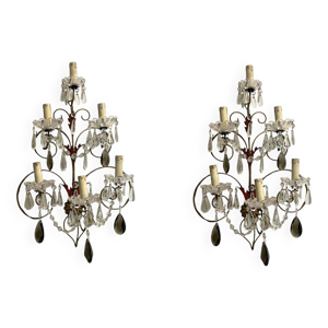 Lot de 2 appliques florentines - tole