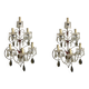 Florentine Tole Crystal Sconces Set of 2 1950’s