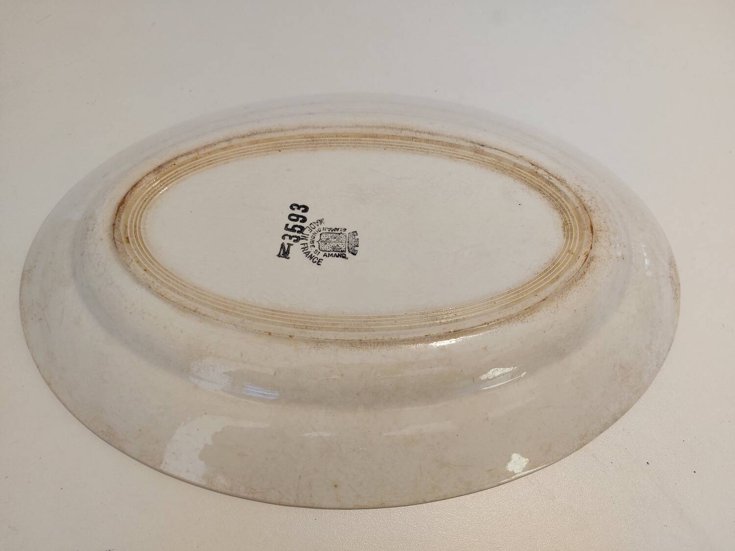 Vintage St Amand oval dish