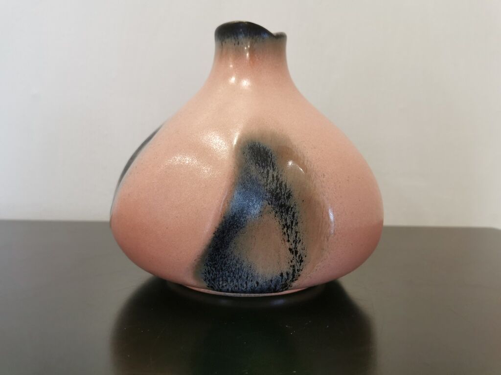 Vintage onion vase BAY West Germany old pink
