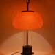 Oscar Torlasco, orange glass table / desk lamp, Prod. Lumi, 1960 ca.
