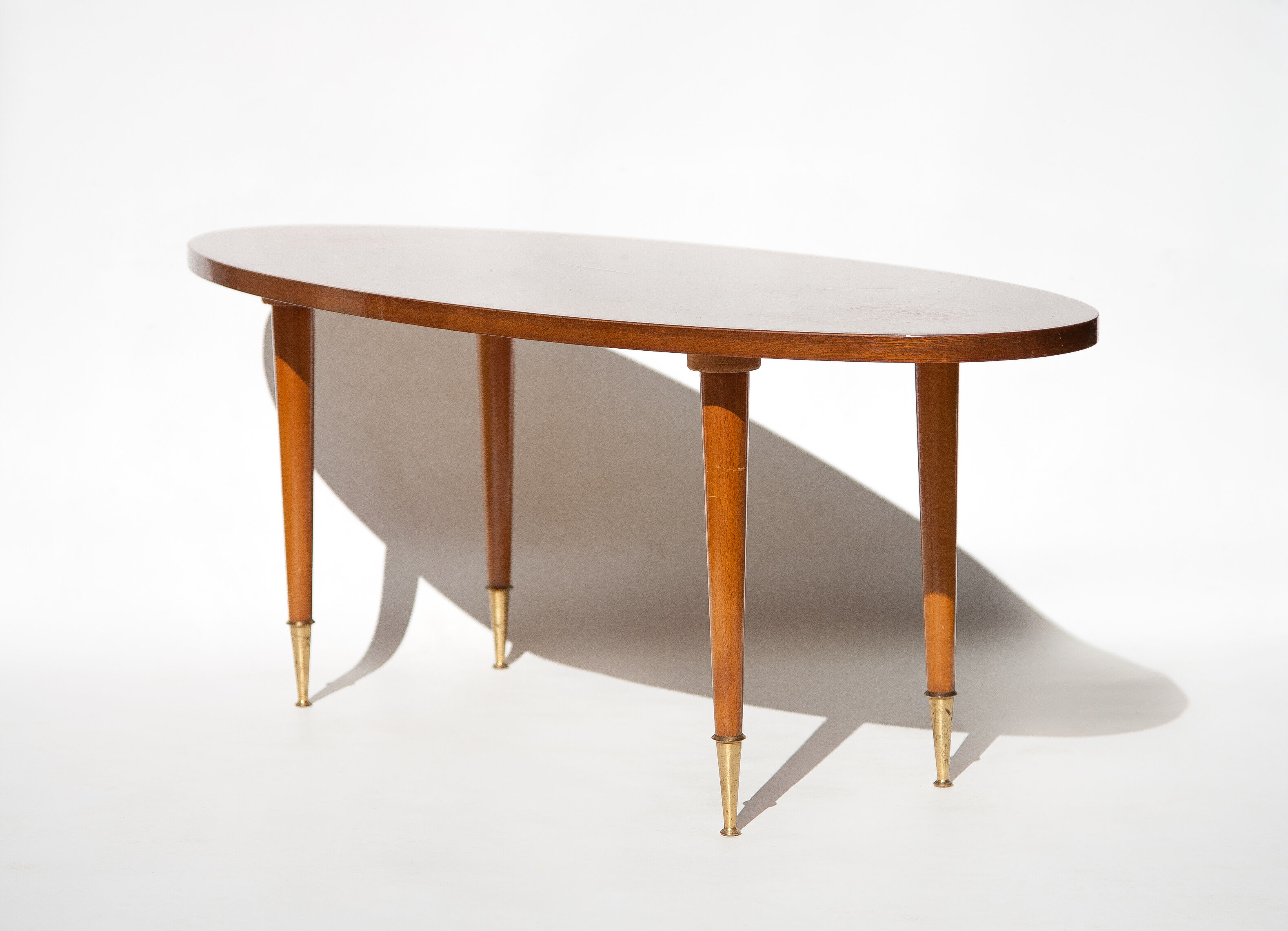 Table vintage, wood table, coffee table, coffee table, table oval, table feet compass, interior decorating, home décor, 60's