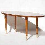 Table vintage, wood table, coffee table, coffee table, table oval, table feet compass, interior decorating, home décor, 60's