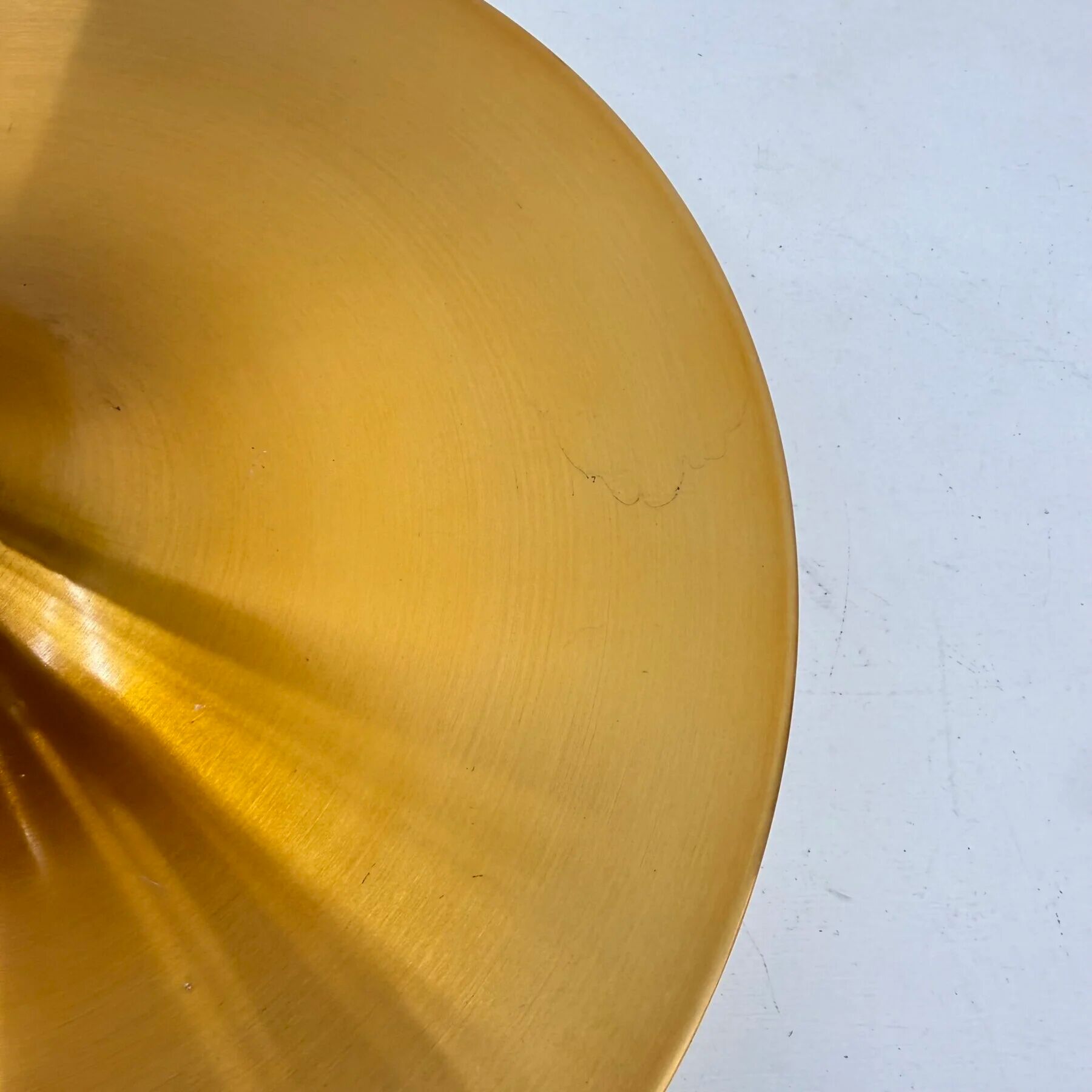 Vintage rose gold disc wall lamp sconce, 1970s Germany
