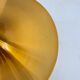 Vintage rose gold disc wall lamp sconce, 1970s Germany