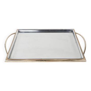 Stainless steel tray, german design, 1970s, manufactured by gottinghen