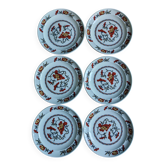 6 assiettes à dessert vintage Syracuse France