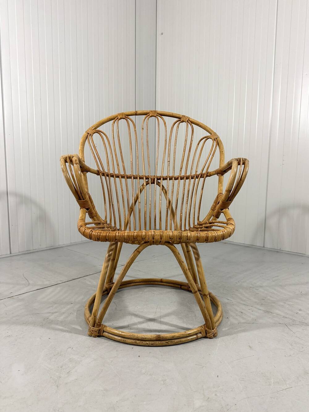 Rattan chair by Rohé Noordwolde Netherlands 1960’s