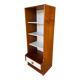 Vintage teak storage unit with shelves and drawer circa 1970s