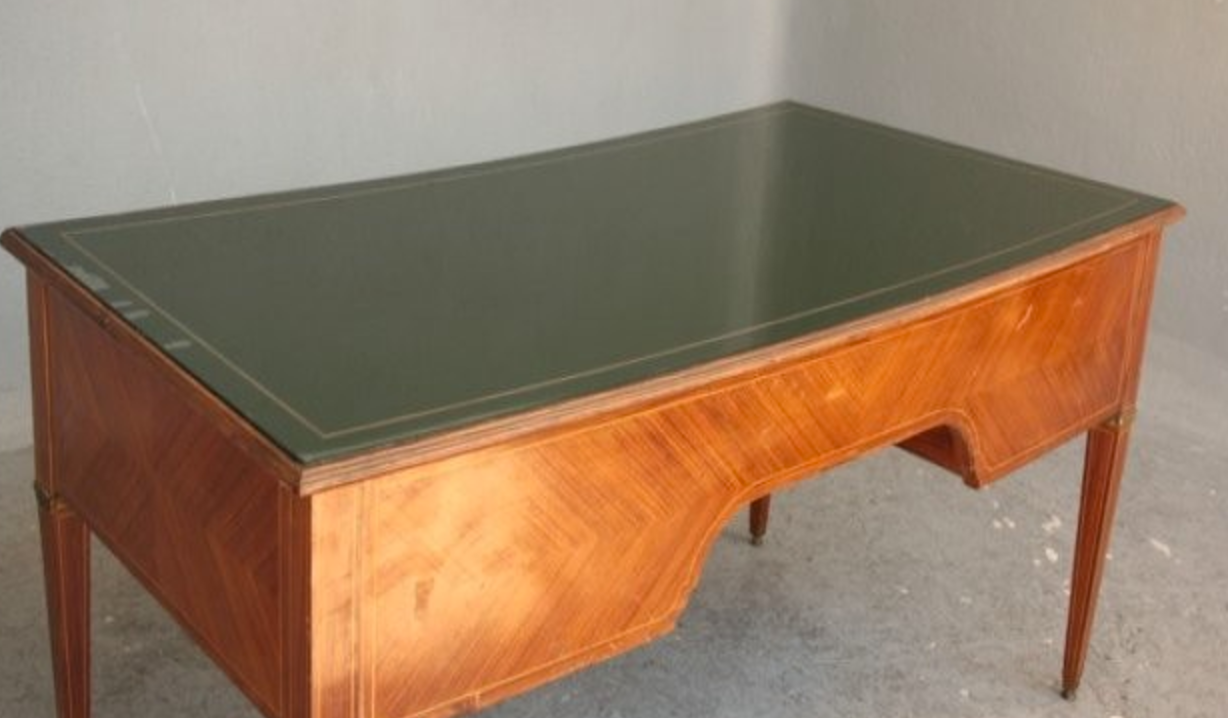 Plated style Louis XVI mahogany desk