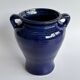 Blue earthenware amphora vase