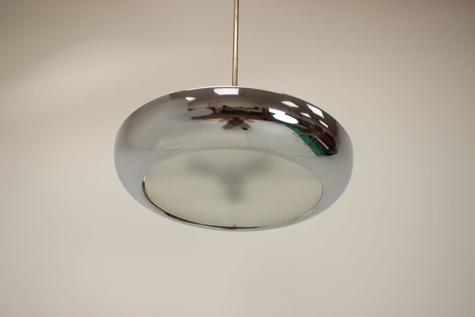Ufo pendant lamp by josef hurka for napako 1940s