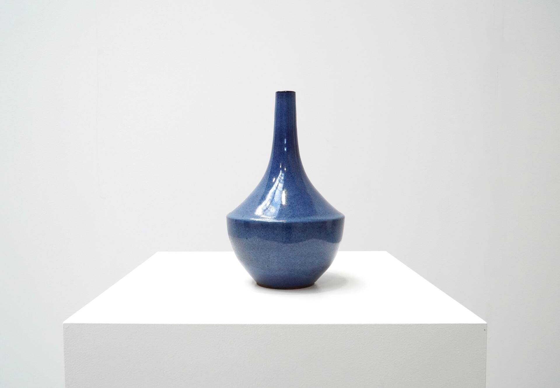 Rogier Vandeweghe, Blue-Glazed Tapered Vase for Amphora