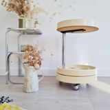 Rolling bar - vintage yellow design serving trolley