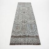 3x9 Rug For Kitchen Gray Vintage Runner Rug, 82x266Cm SK 3397