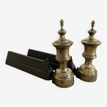 Pair of neo-classical andirons