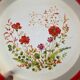 Vintage round tray with floral decoration