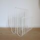 Vintage White Metal Magazine Rack
