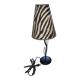 Lamp in metal with shade.