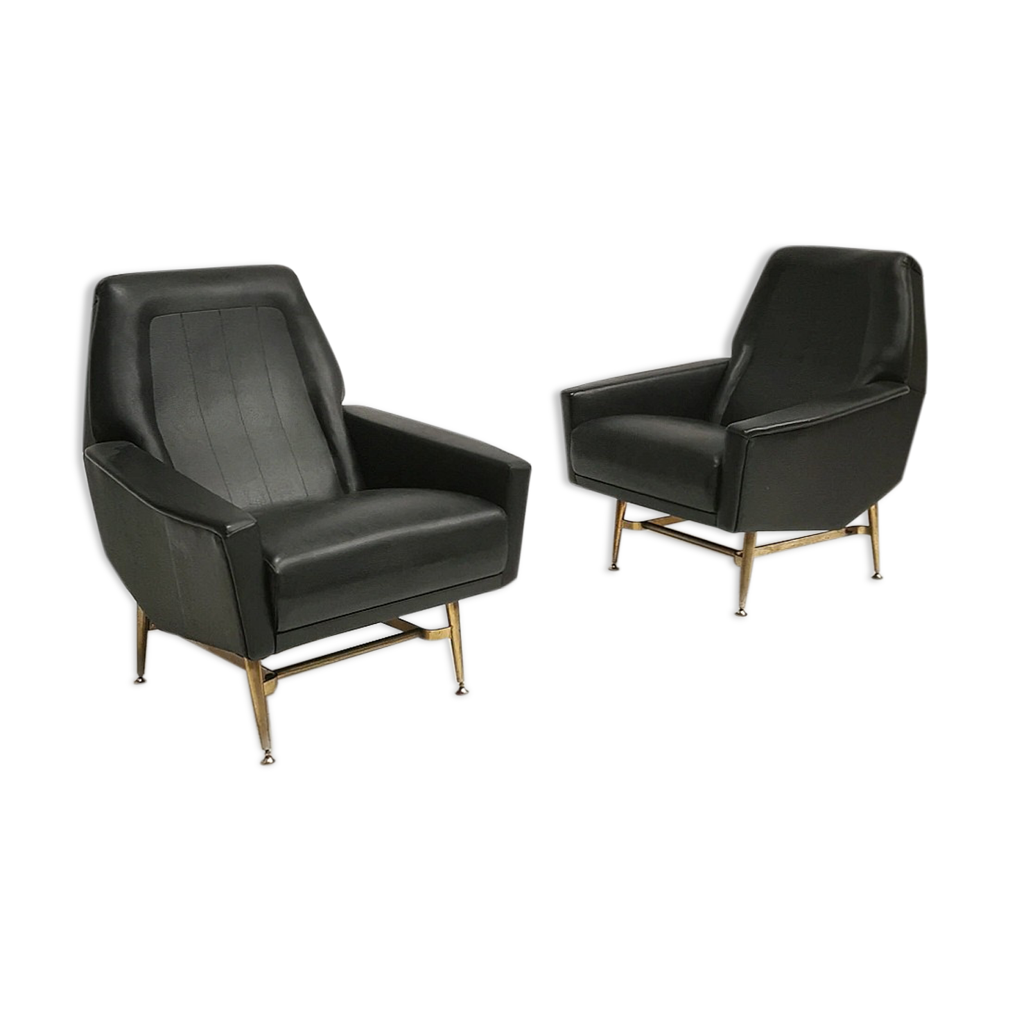 Pair of armchairs by Guy Besnard 1960