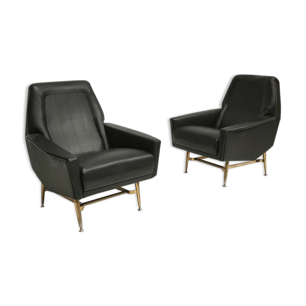 Paire de fauteuils Guy Besnard 1960
