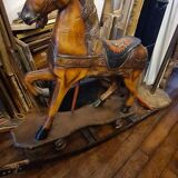 Wooden rocking horse